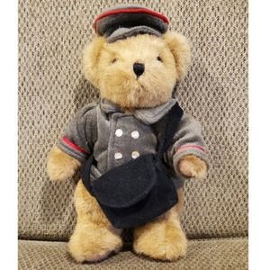 Victory Bear with Satchel Non-Posable Stuffed Animal Plush Toy Mail Carrier